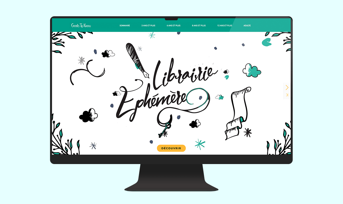 Librairie éphémère digitalisée Image de fond du header