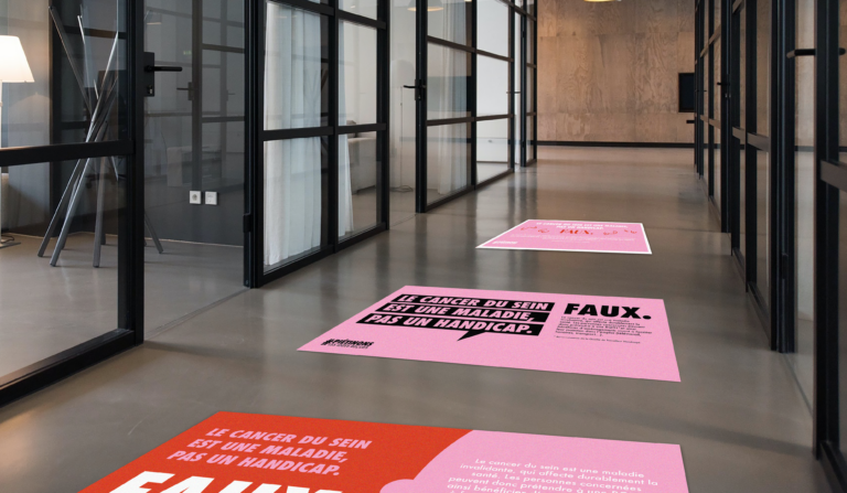 Stickers au sol cancer