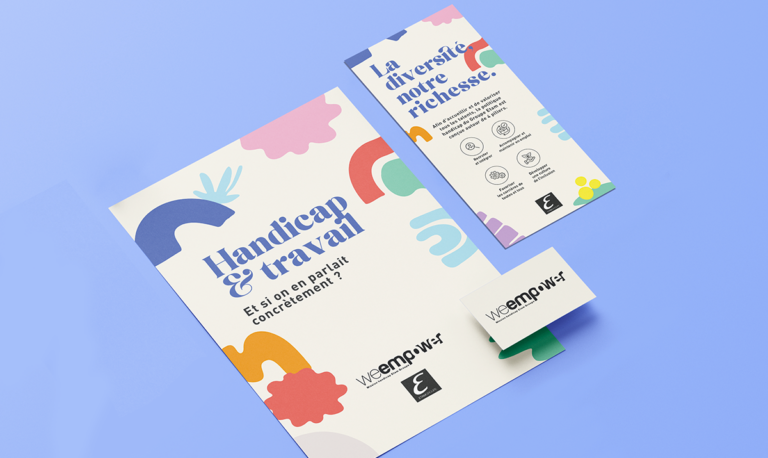 Livret sur le handicap au travail pour Etam, charte graphique