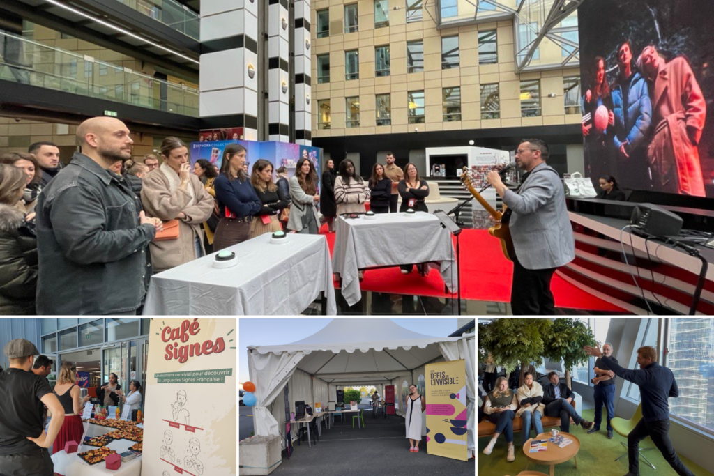 4 photos d'animations handicap et diversité en entreprise